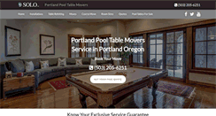 Desktop Screenshot of portlandpooltablemoving.com